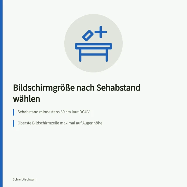 Ergonomie am Bildschirmarbeitsplatz: Sehabstand, Bildschirmhöhe und Tischmaße. Bildschirm für Büro auswählen: Einsatzprofil, Ergonomie und Anschlüsse entscheiden